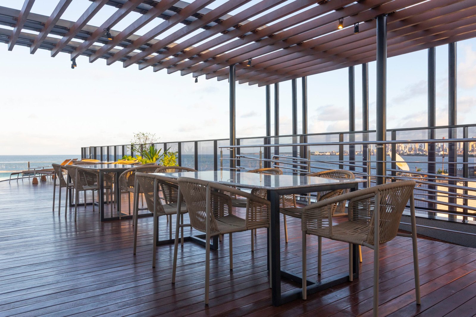 Deck with tables — Alta Marine