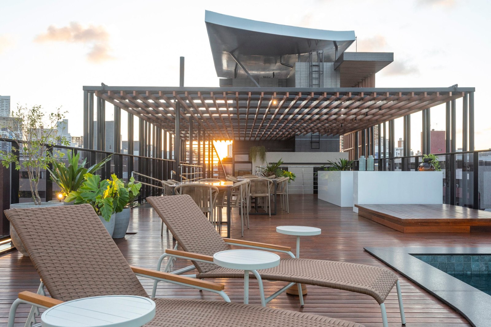 Deck at sunset — Alta Marine