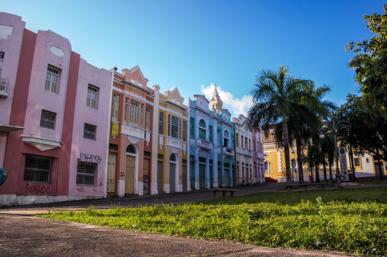 Praça Antenor Navarro, no centro histórico de João Pessoa