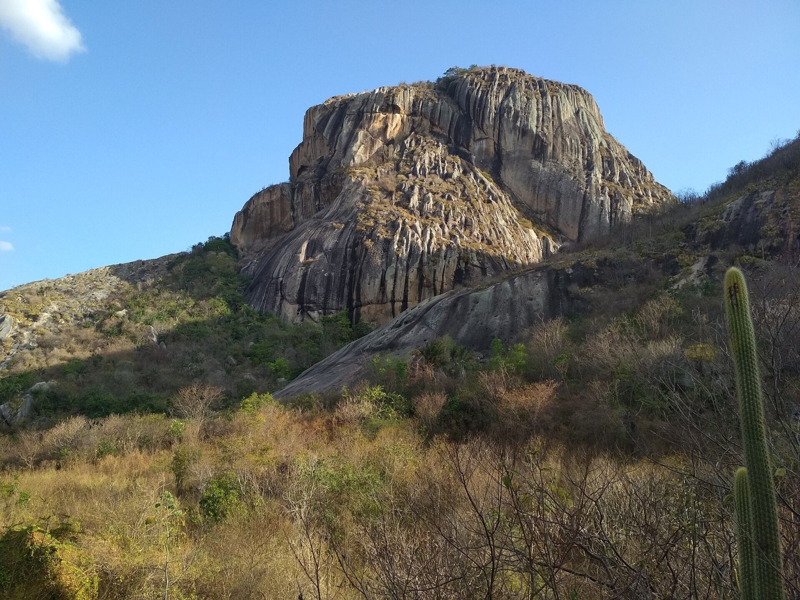 The rock face of the Pedra da Boca, in Araruna, in Paraíba's Agreste