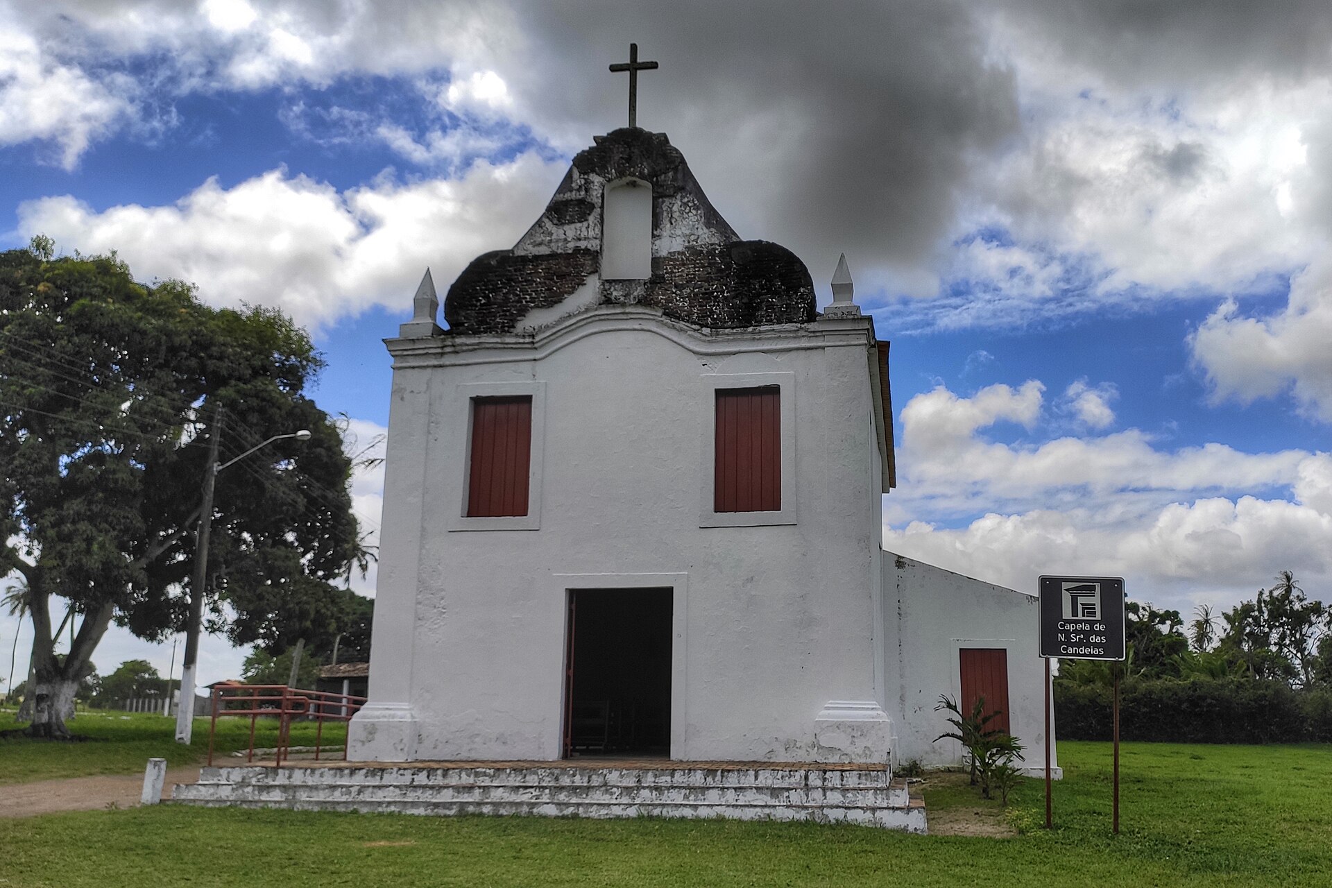 White Chapel of Nossa Senhora das Candeias at the old Engenho Cunhaú