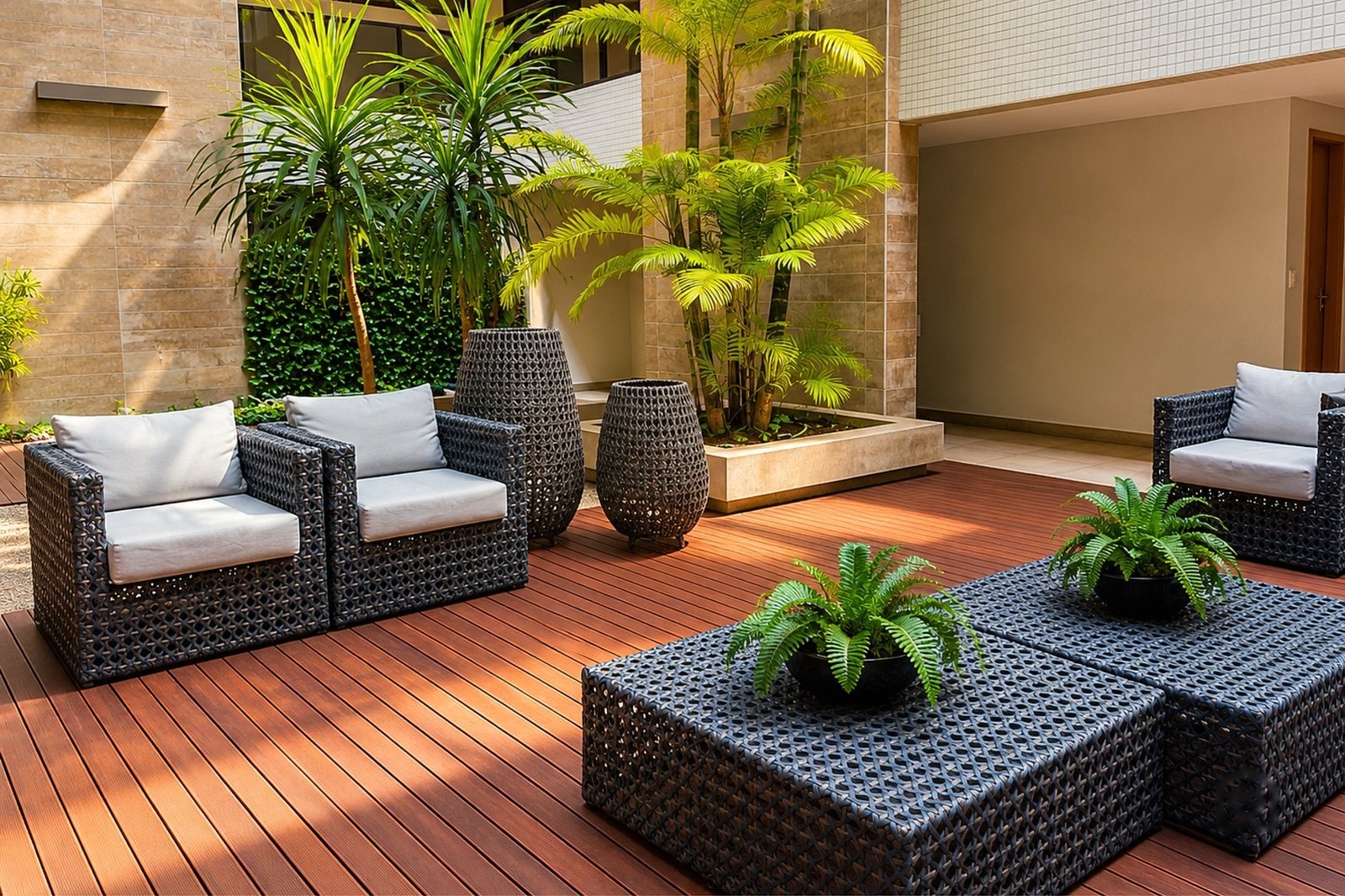 Deck com poltronas — Eco Summer Tambaú